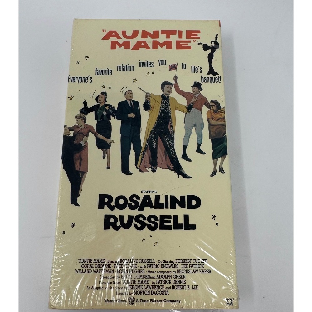 Auntie‎ Mame VHS 1958, 1991 Rosalind Russell Warner Classic VTG Tape